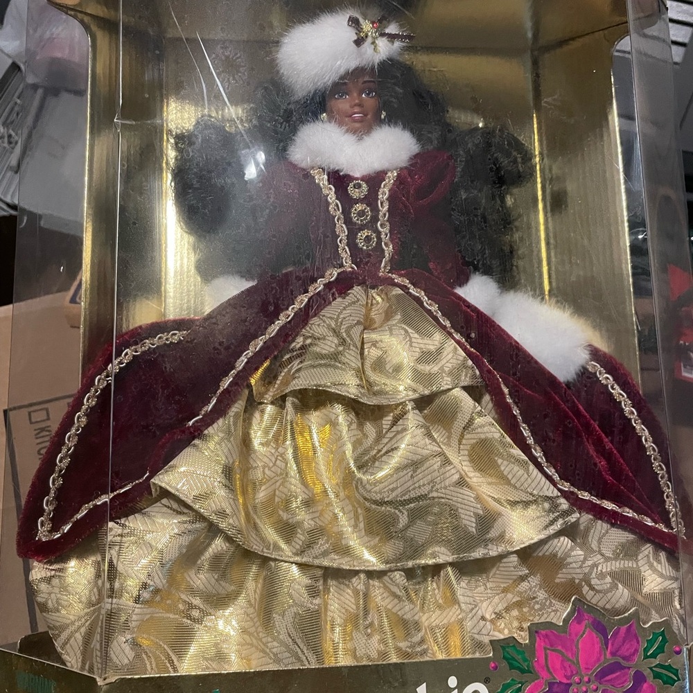 Hallmark Keepsake Barbie Ornament in Burgundy and Gold